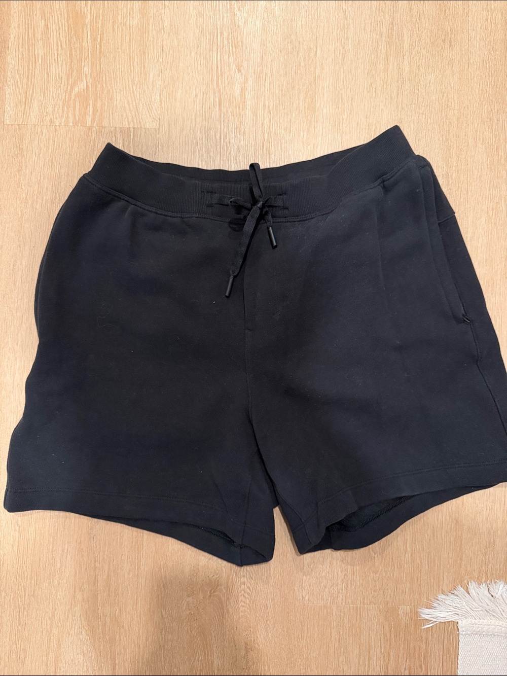 men’s lululemon steady state Black Drawstring Lounge Shorts